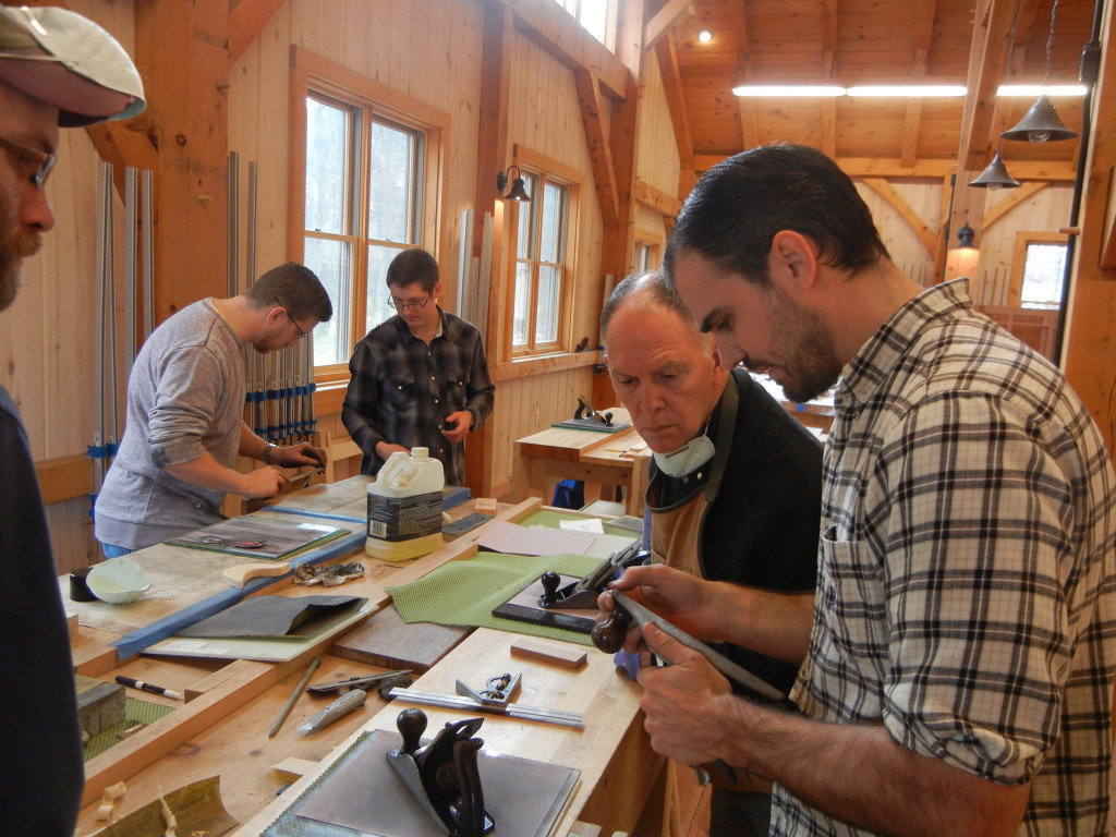 David works with students restoring their Stanley #4 Planes. 