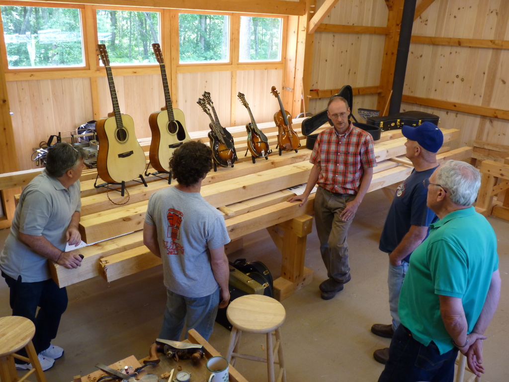 Marty teaches an introduction to Guitar Making Class